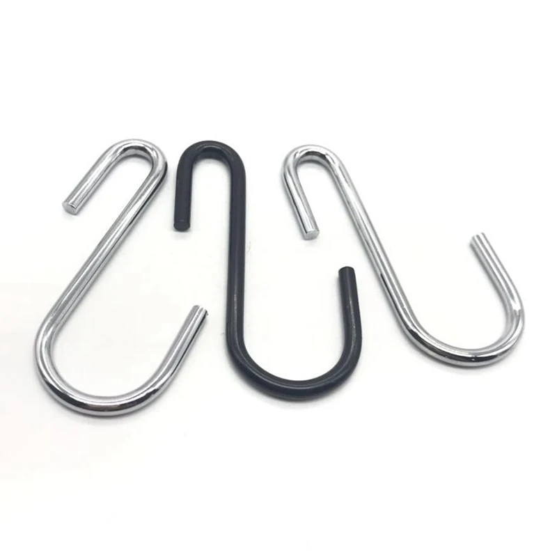S Hook 10PCS S-Shape Hooks Kitchen Bathroom Stainless Steel Multifunctional Hanging Rack Clothes Bag Towels Plants Hanger Storage