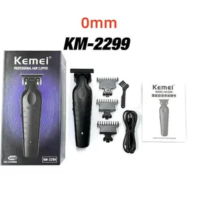 Kemei 2299 Парикмахерская Беспроводная Машинка для стрижки волос 0 мм машинка для резки с нулевым изгибом профессиональная электрическая машинка для резки