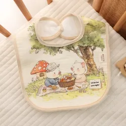 Cotton Newborn Baby Bibs & Burp Cloths - Soft Infant and Toddler Saliva Towels (Style 3)