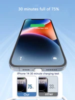 USB-кабель PD 35 Вт для iPhone 14 13 12 11 Pro Max 7 8 14 Plus XS XR, кабель USB C для быстрой зарядки, зарядное устройство, провод с датой, аксессуары — изображение 4