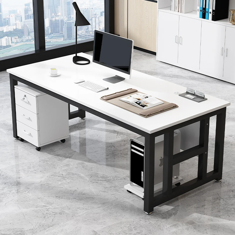 Minimalist Conference Office Desk Drawers Unique European Designer Computer Desks Modern Luxury Bureau Meuble Home Furniture