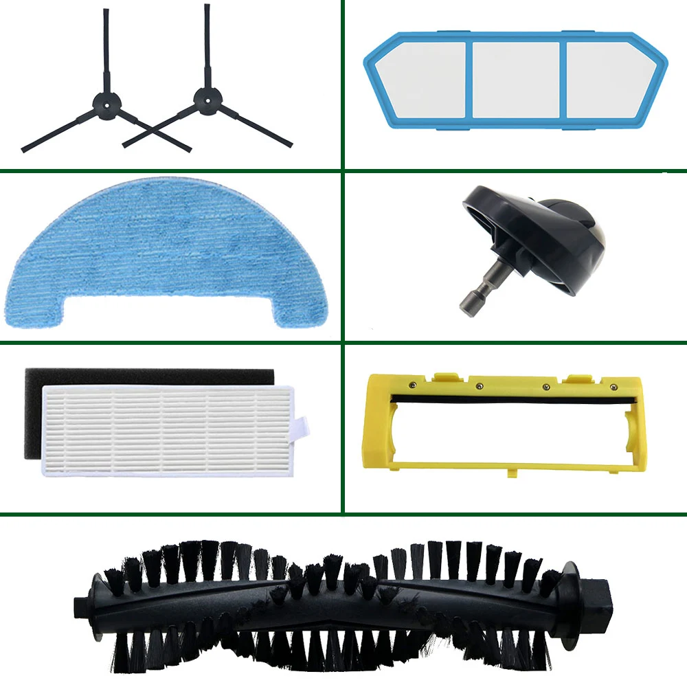 

Main、Side Brush HEPA Filter Mop Cloth Wheel for Chuwi iLife A4s A40 Robot Vacuum Cleaner Replacement