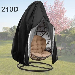 Durable Outdoor Egg Chair Cover with Zipper - UV Resistant & Windproof - 115x190cm (210D)