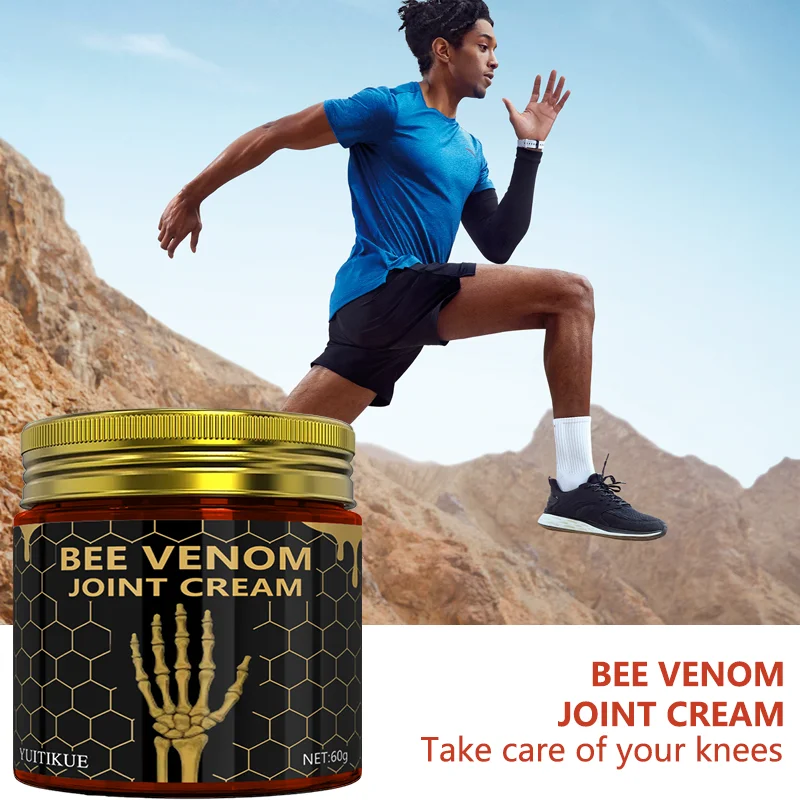 Bee Venom Joint Cream - Hypoallergenic and soothing moisturizing lotion with a light fragrance, suitable for all skin types.