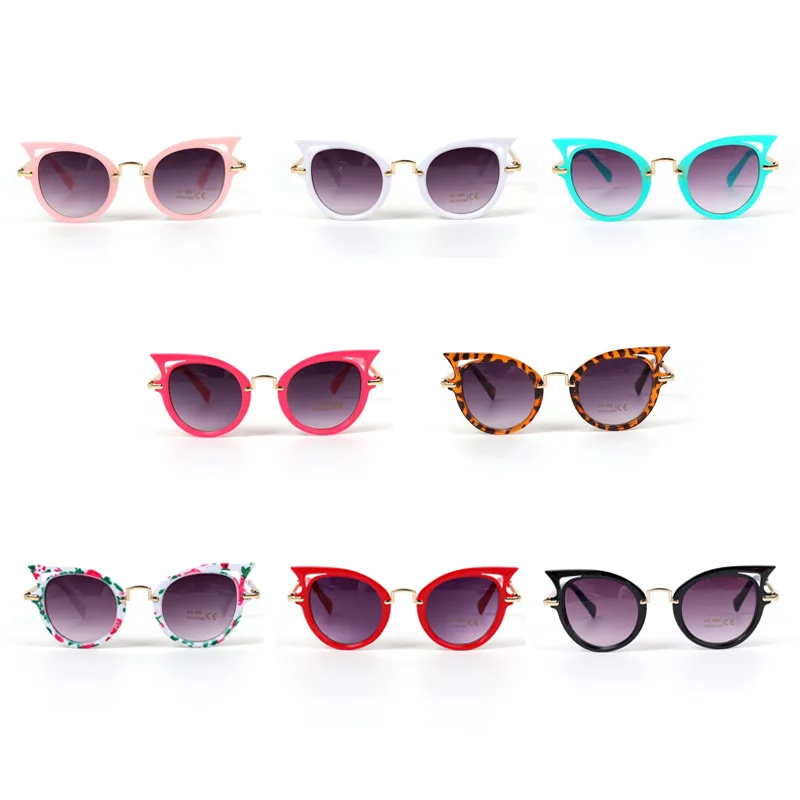 

Fashion Sunglasses For Girls Boys Cat Eye Children Glasses Round Vintage Kids Sun Glasses Baby Shades Mirror Goggles