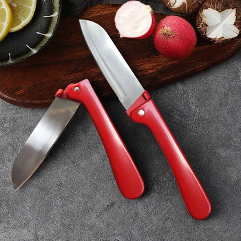 Couteau à fruits couteau de poche pliant couteau de cuisine en acier inoxydable couteau à fruits et légumes avec manche en ébène accessoires de cuisine 1