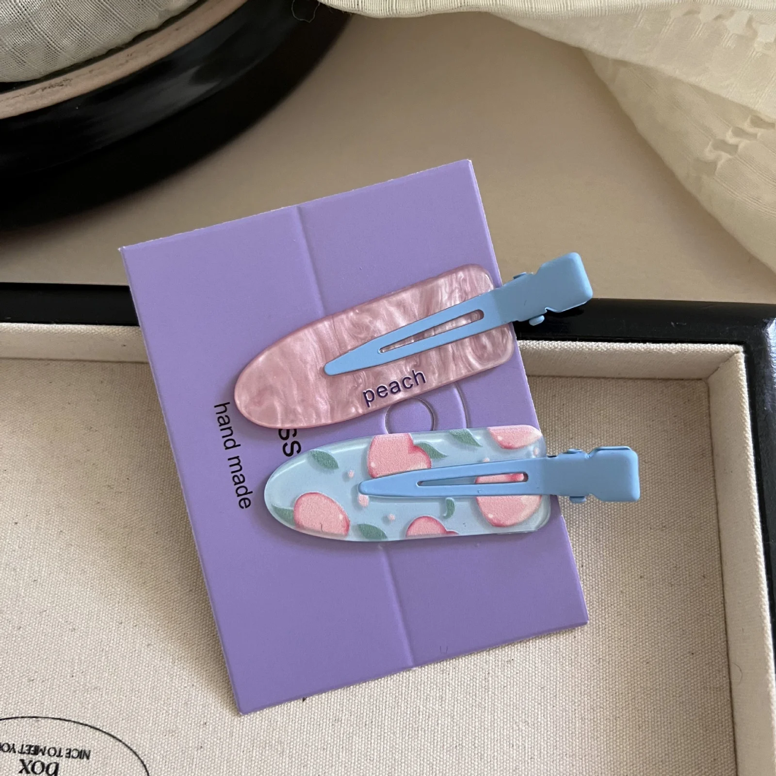 2/10pcs Candy Color Fruit Hair Bang Clip Summer Hairpin No Crease Acrylic Barrette Hair Side Clamp For Girl Hair Accessories