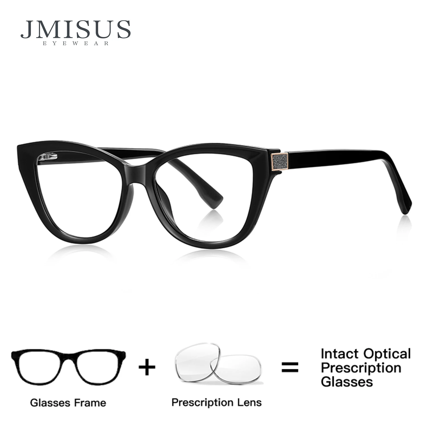 JMISUS Japanese Retro Cateye Prescription Glasses Spring Leg Myopia Eyewear Handmade Acetate Optical Eyeglasses for Women