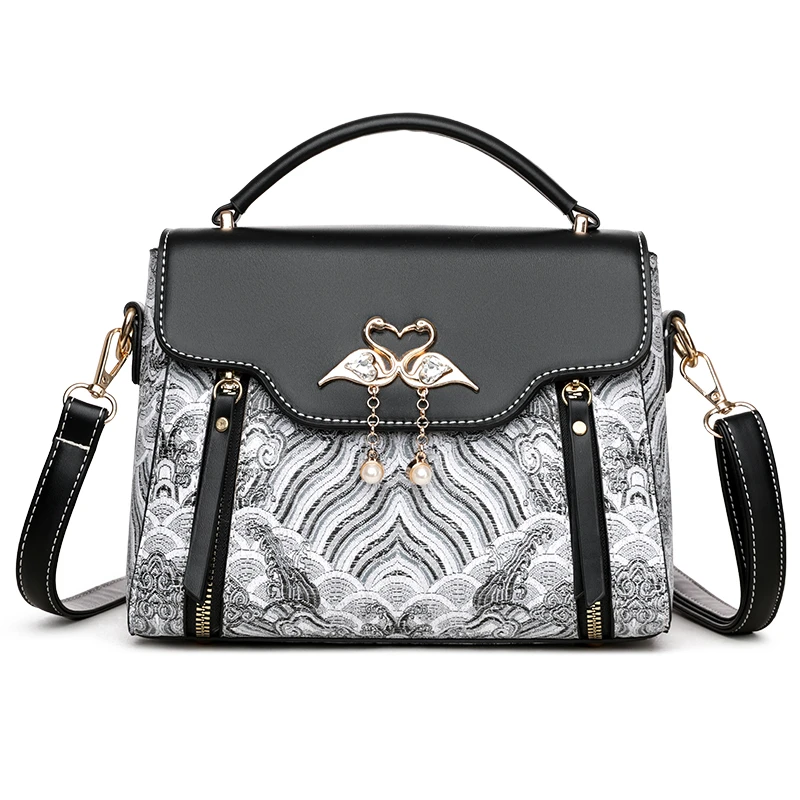 حقيبة يد نسائية جديدة مطرزة بألوان متناغمة، متعددة...