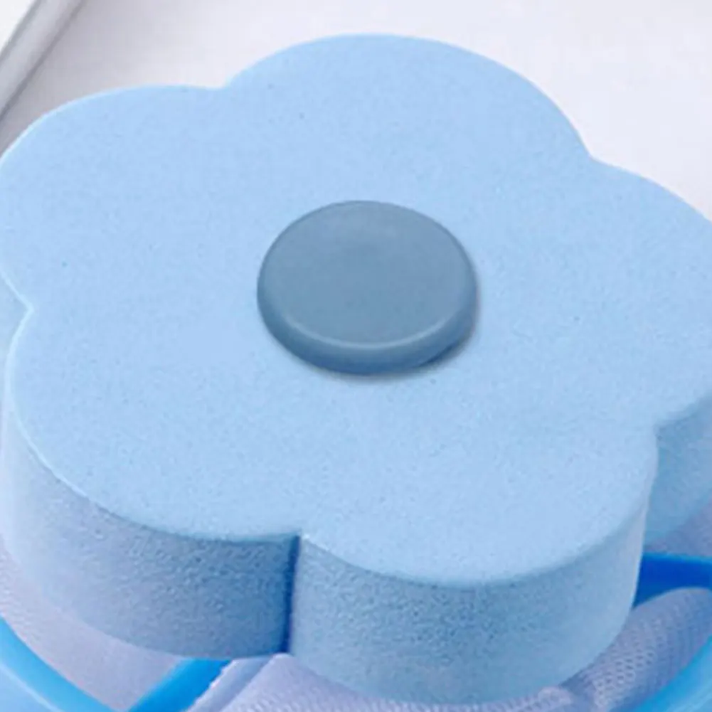 Washing Machine Floating Lint Filter Mesh Bag Reusable Flower Shaped Mesh Dirty Collection Pouch for Dog Cat Fur Hair Collector