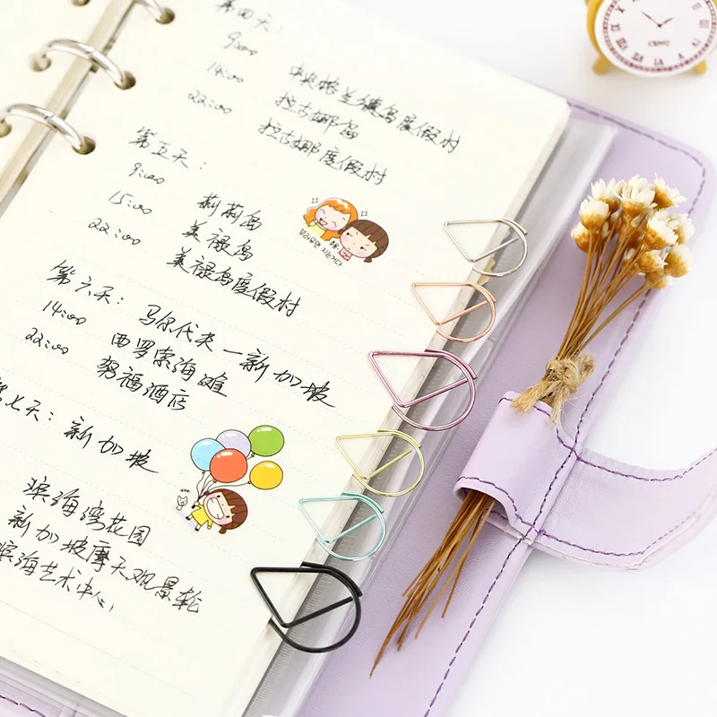 50PCS Fancy Paperclips Cute Clip Organizers Stylish Metal Clips for Notes Diaries and Office Use HXZ03 paper clips,metal clamp clips,pen clips