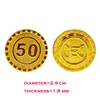 100pcs Pirates Gold Coins Plastic Fake Game Props Accessary Christmas Treasure Treasure Props Funny Cosplay Playing Toys Kids 4