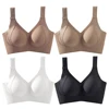 Women Widened Lifting Non Slip Shoulder Strap Bra Simple and Casual No Trace Beautiful Back Full Cup Size Adjustable Underwear 1