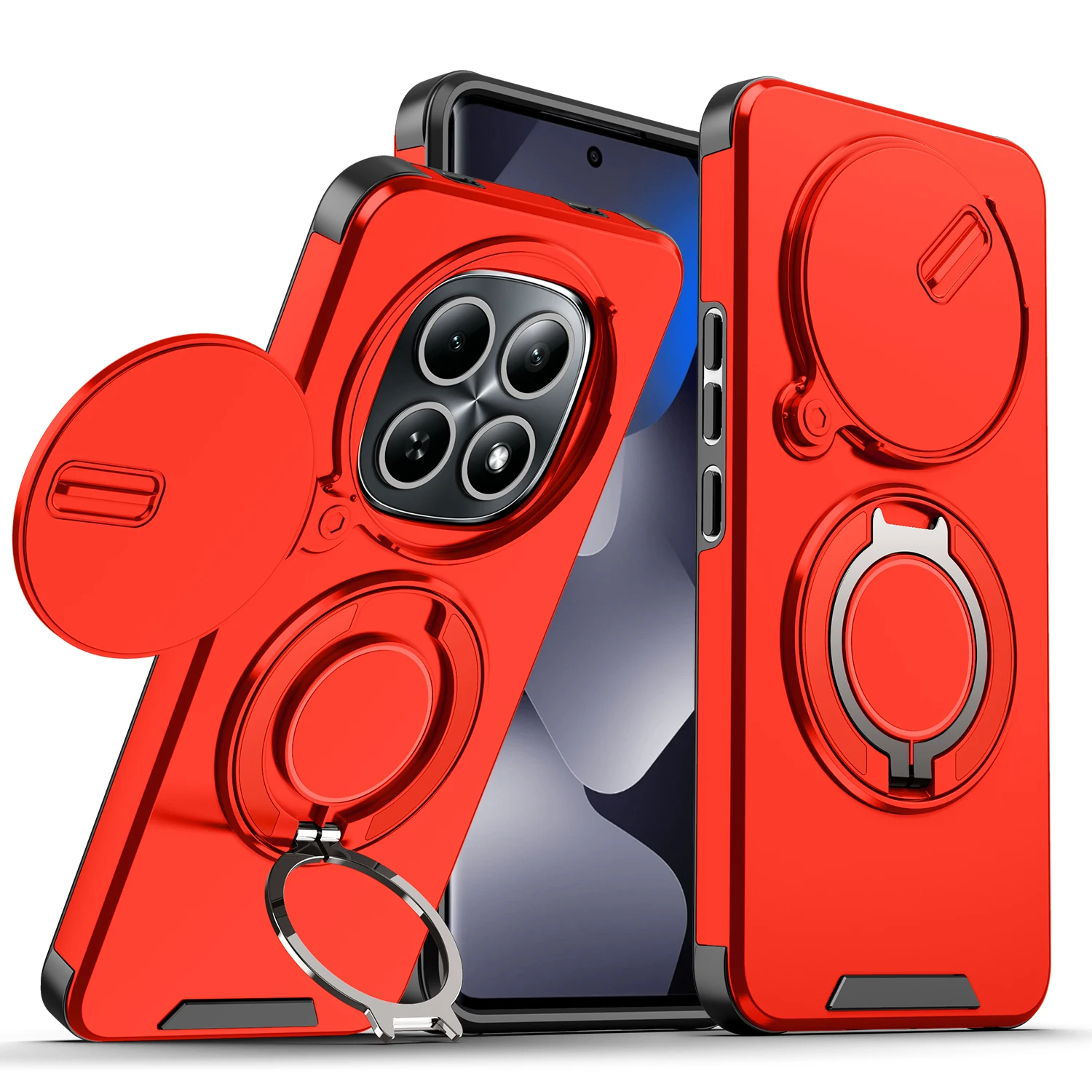 New Armor Case with Slide Lens Protection and Magnetic Ring Holder
