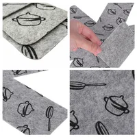 3/5pcs Set Kitchen Accessories Non-stick Protection Pad Pan 38*38cm Divider Pads to Prevent Scratching Separate Protect Surfaces 6