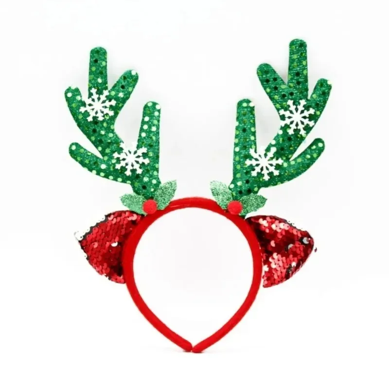 Cute Christmas Headband Kids Adult Santa Claus Elk Xmax Hair Accessories Party Photo Props Christmas Decoration New Year Gifts