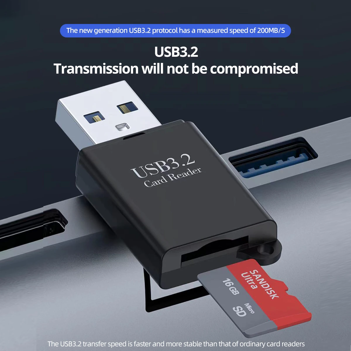 미니 2 in 1 TF SD 카드 리더 USB 3.2 메모리 카드 어댑터 스마트 고속 카드리더 컨버터 PC 노트북 액세서리용