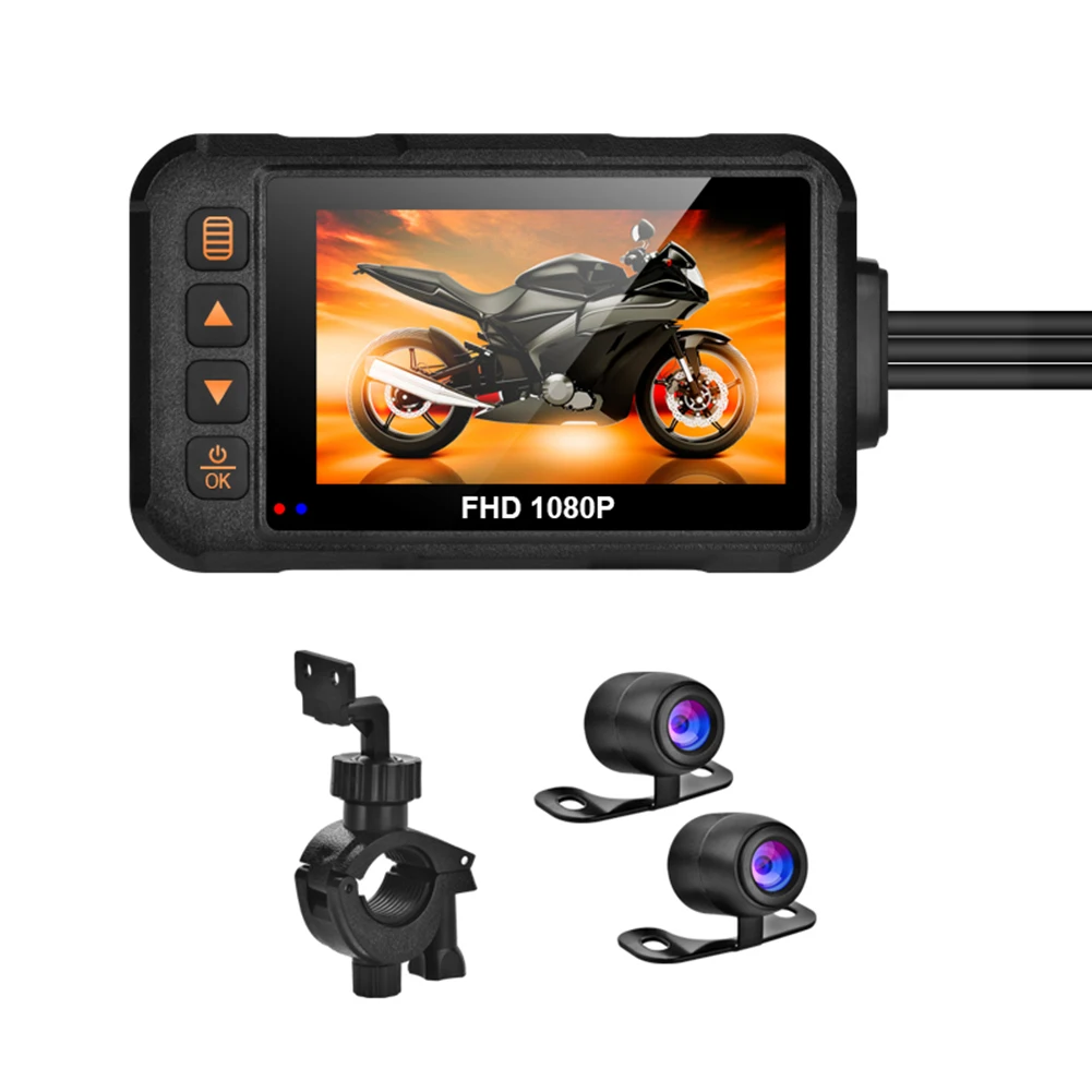 1080p étanche caméra de moto Dvr moto Dashcam 3 pouces caméra
