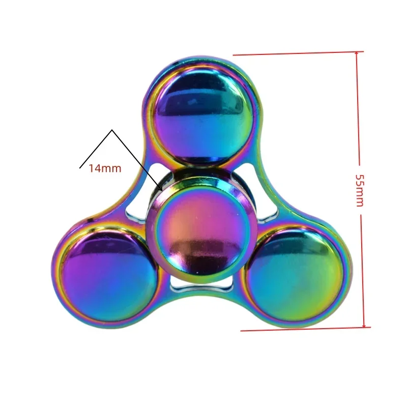 화려한 무지개 UFO 메탈 피젯 스피너 |   집중력 향상 및 불안 완화를 위한 EDC 휴대용 손가락 장난감 |   휴대용 책상용 스피닝 탑 선물