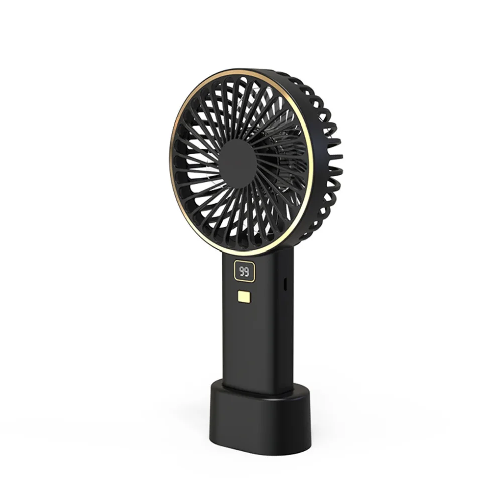 Mini Ventilador Portátil Portátil, USB, Recarregável, Display