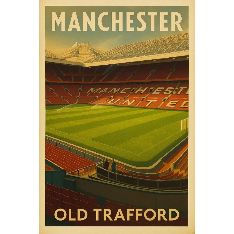 Arsenal Emirates Stadium Retro Football Field Canvas Art - Home Decor Wall Poster