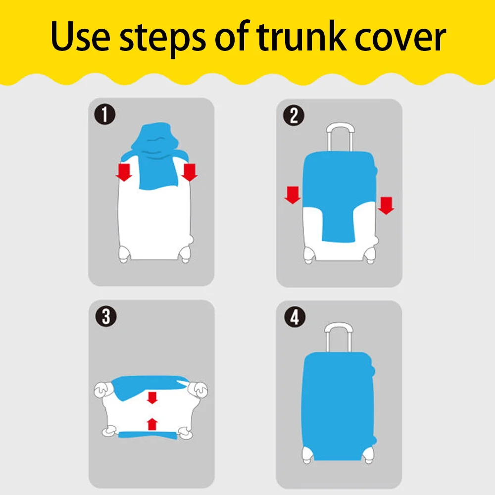 Men Travel Suitcase Elastic Luggage Protective Cover Friends Print for 18-28 Inch Trolley Duffle Case Traveler Accessories Women