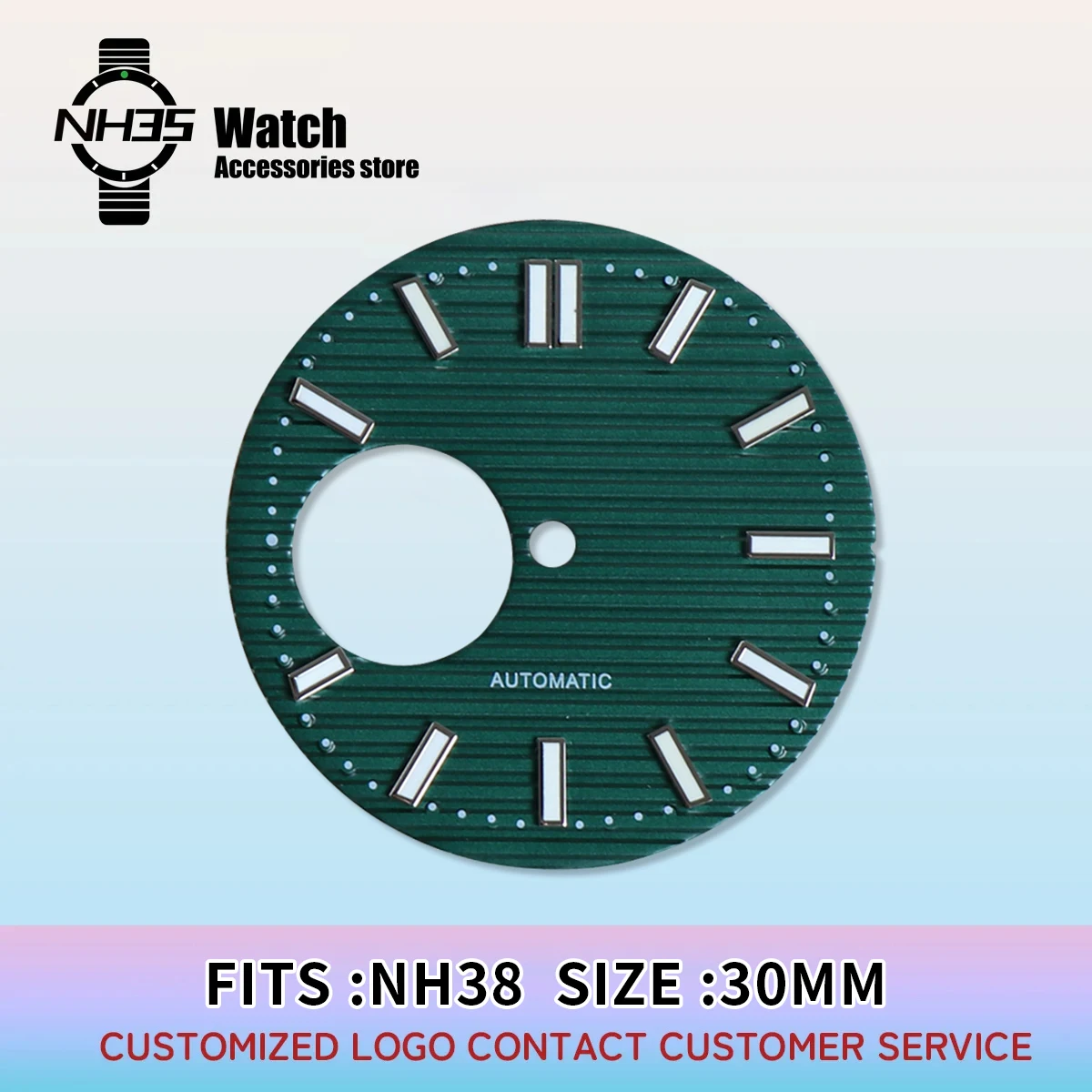 NH38 Hollowing Out Watch Dial For Nautil Seiko NH38 Automatic Movement Dial 30MM No Date Window NO Accesories Green Lume watch dial accessories watch face accessories