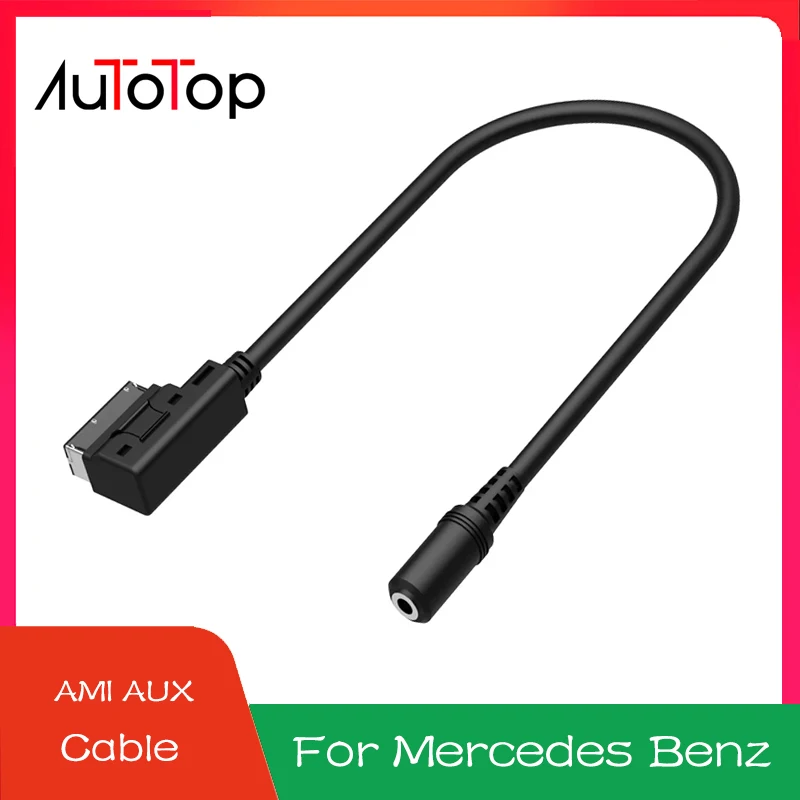 3.5mm Car AMI AUX Cable Adapter for AUDI A3 A4 A5 A6 Q5 Q7 Car Music Media Audio Interface Cable for Mercedes Benz