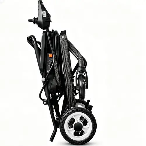 Lithium Battery Aluminum Lightweight Foldable Electric Wheelchair for Disabled Folding Power Wheel Chair Adult Portable 6A  - Image 2