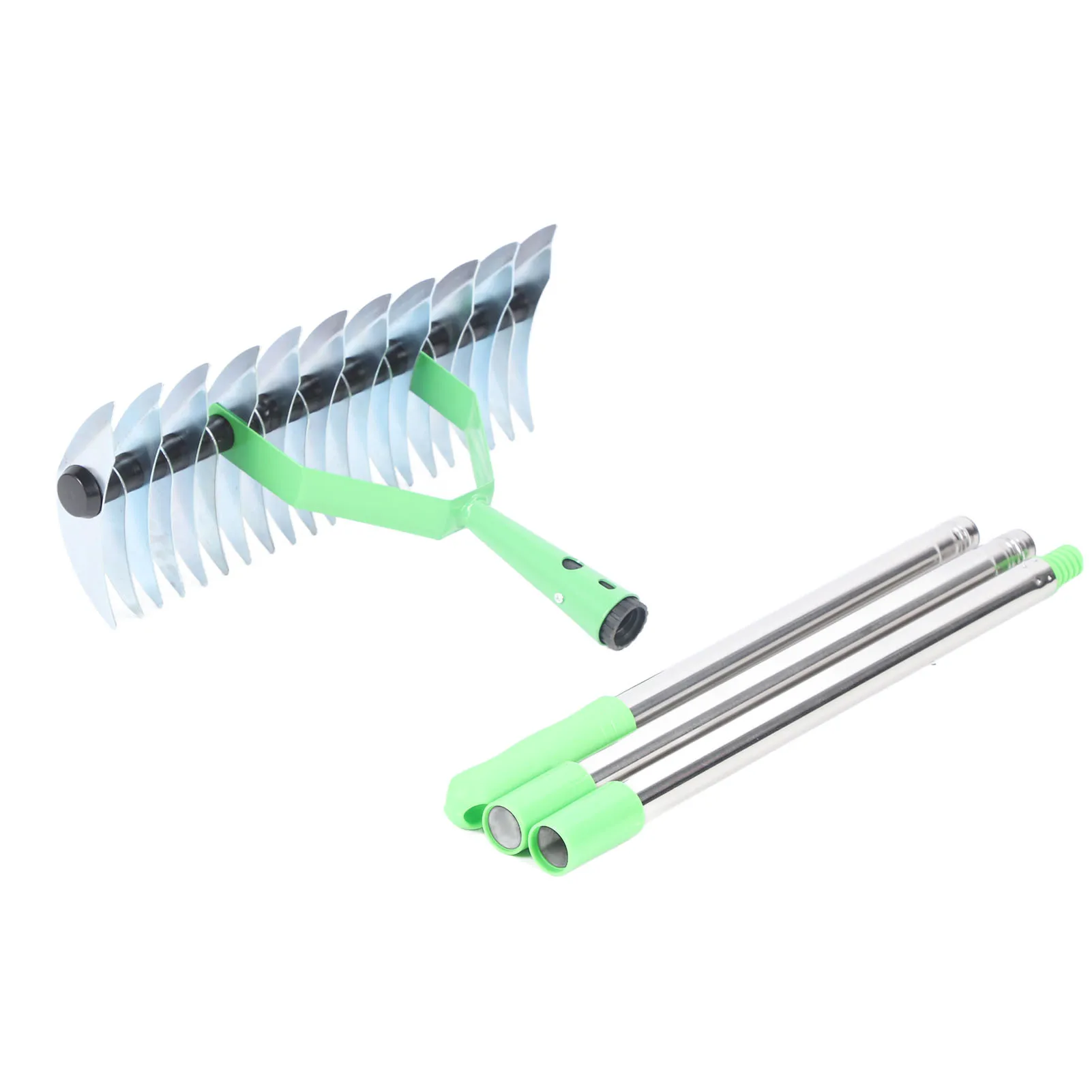 Bow Rake Dethatcher Rake Lawn Thatching Thatch 3 Sections Stainless Steel Dethatcher Lawn for Clearing Dead Grass