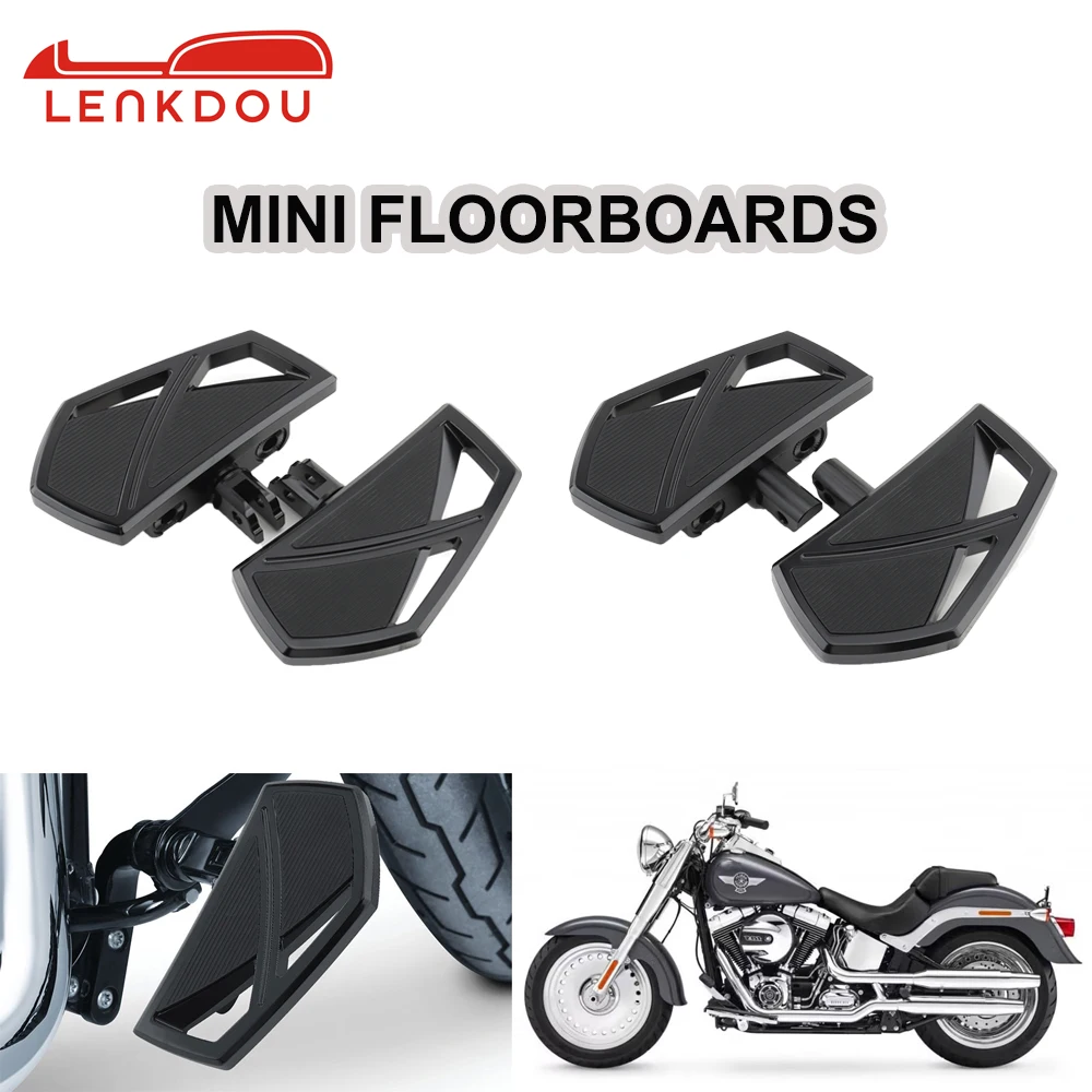 Phantom Mini Floorboards Anteriore Posteriore Poggiapiedi Pedale Nero Pedane Per Harley Softail Fat Boy Sport Glide Street Bob 2018-2023