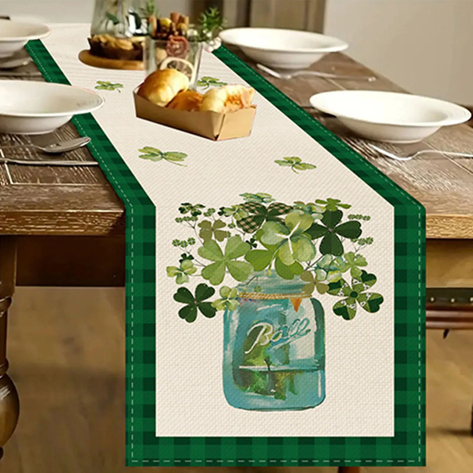 Linen Table Runner St. Patrick's Day Irish 2