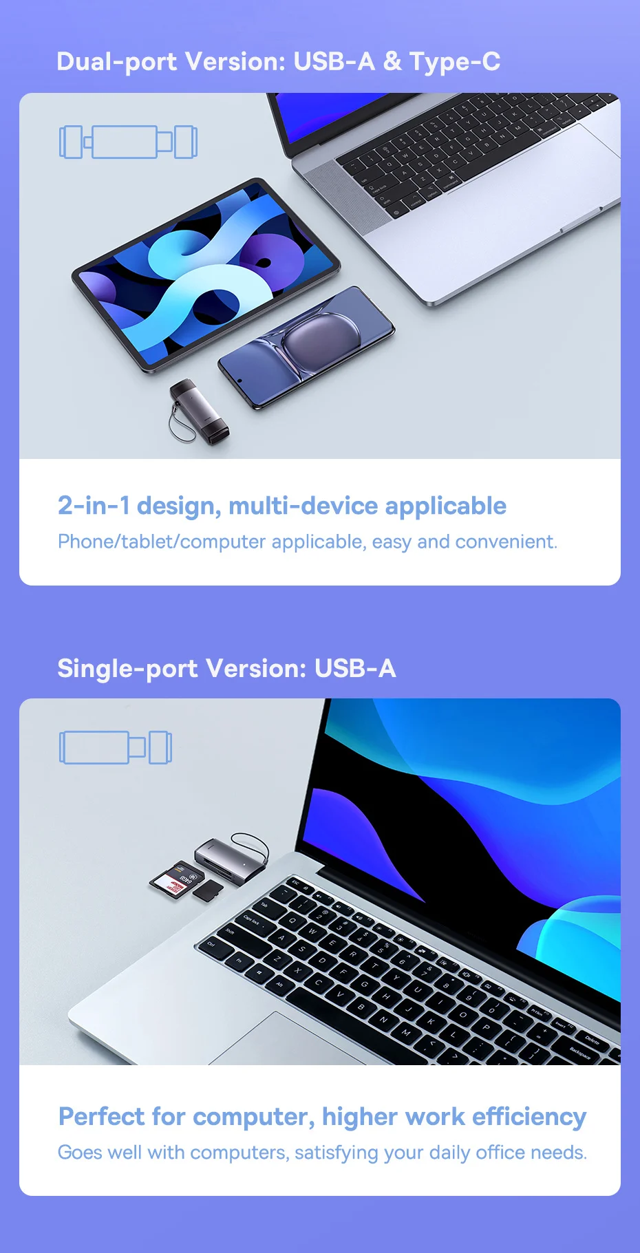em 1 para pc, acessórios para laptop, adaptador inteligente