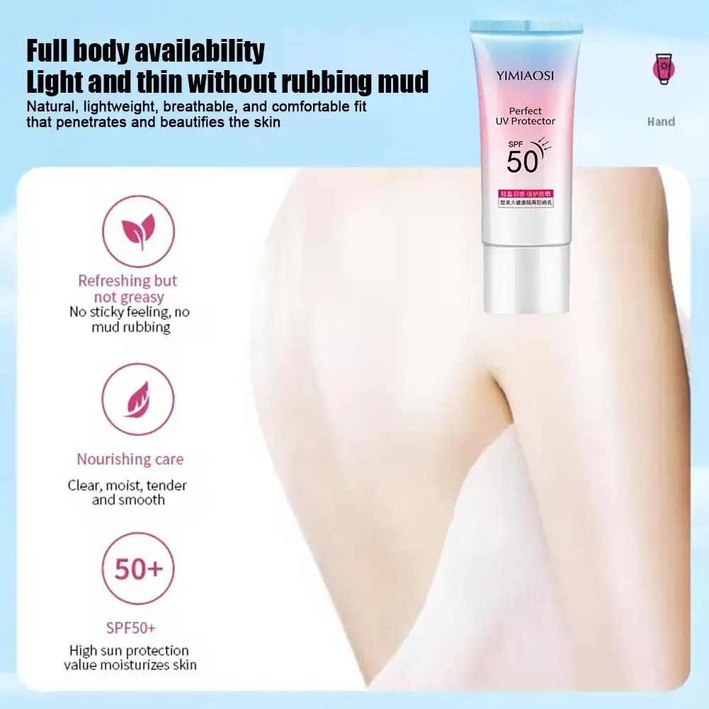 Sunscreen Cream For Face Body SPF50+ Anti-Sweat Refreshing Solar Lotion UV Block Outdoor Daily Skin Care facial sunscreen sunscreen cream