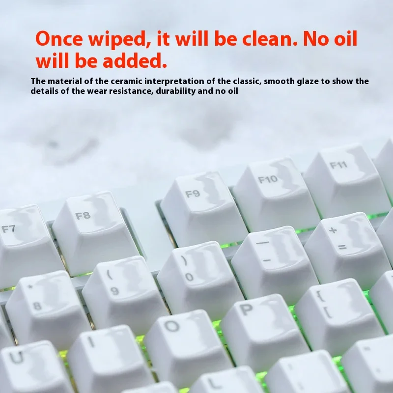 Dareu Ceramic Keycaps Set 123 Keys Enamel Surface Ceramic