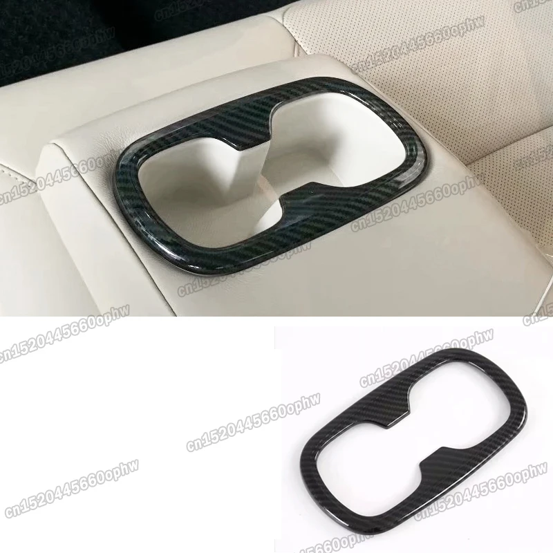 

carbon fiber car rear armrest cup holder frame trims chrome for toyota corolla e210 2019 2020 2021 2022 accessories interior