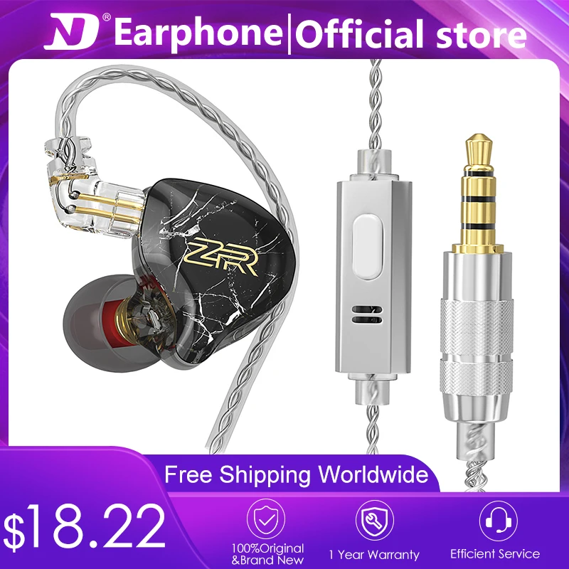 

ND ZR diamond diaphragm earphone HIFI fever-grade high-quality wired in-ear stage live monitoring ear return