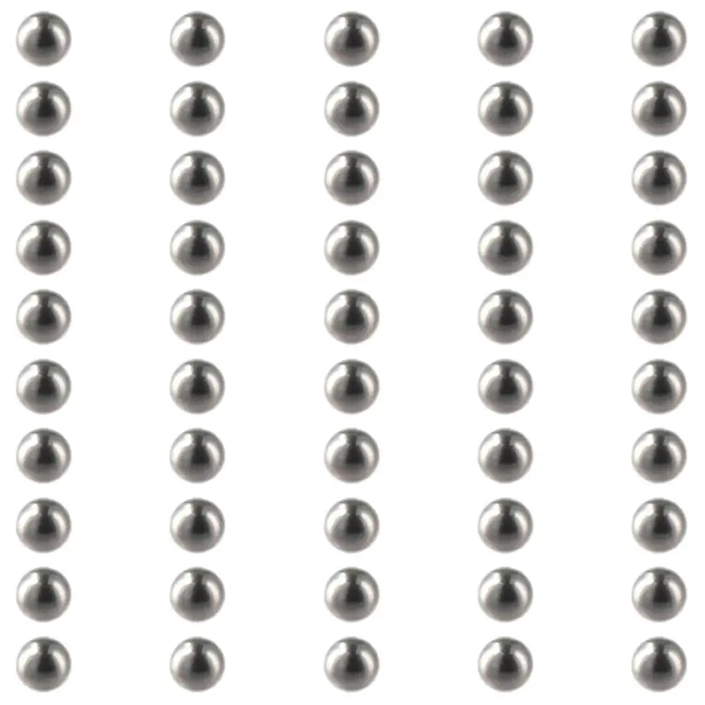 50Pcs 304 Stainless Steel High Precision Balls 2.5/3/5/6mm G25 Precision Steel Solid Beads Round Silver Metal Ball