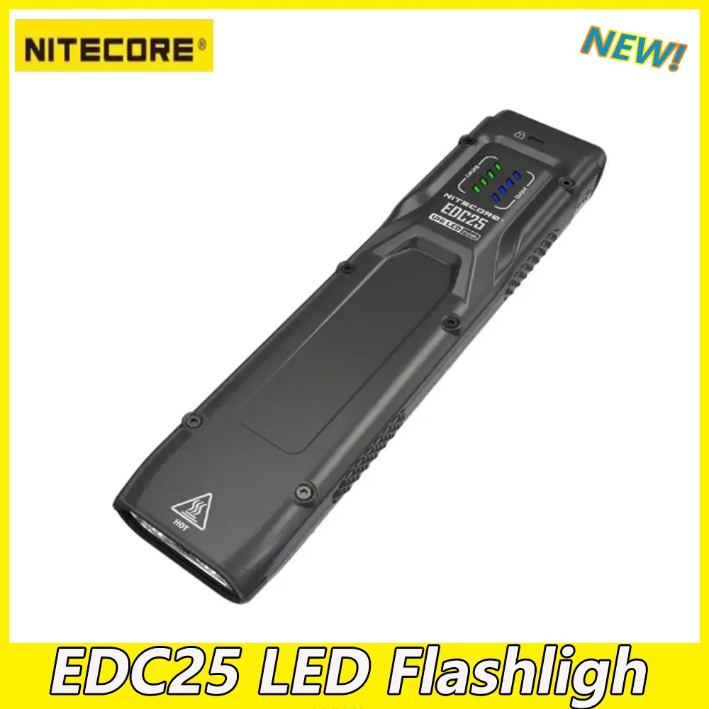 

Nitecore EDC25 3000 Lumens 1700mAh Battery USB-C Rechargeable LED Flashlight Ultra Slim Outdoor Hiking Camping Fishing Gear