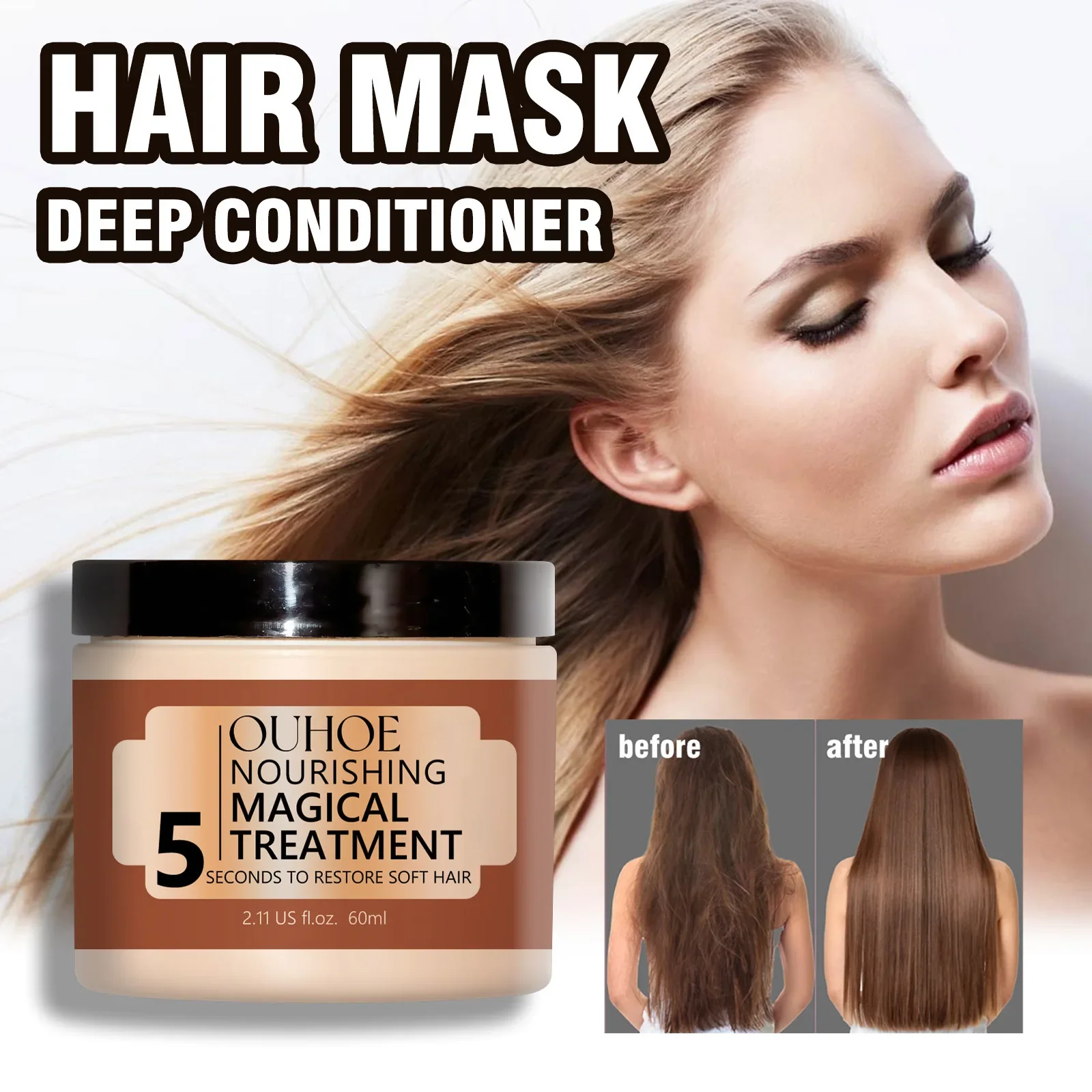 Dry Damaged Hair Nourishing Magical Treatment Hair Mask Professional Smoothing Repairing Softening Cream Маска Для Волос маска для волос укрепляющая 250 мл