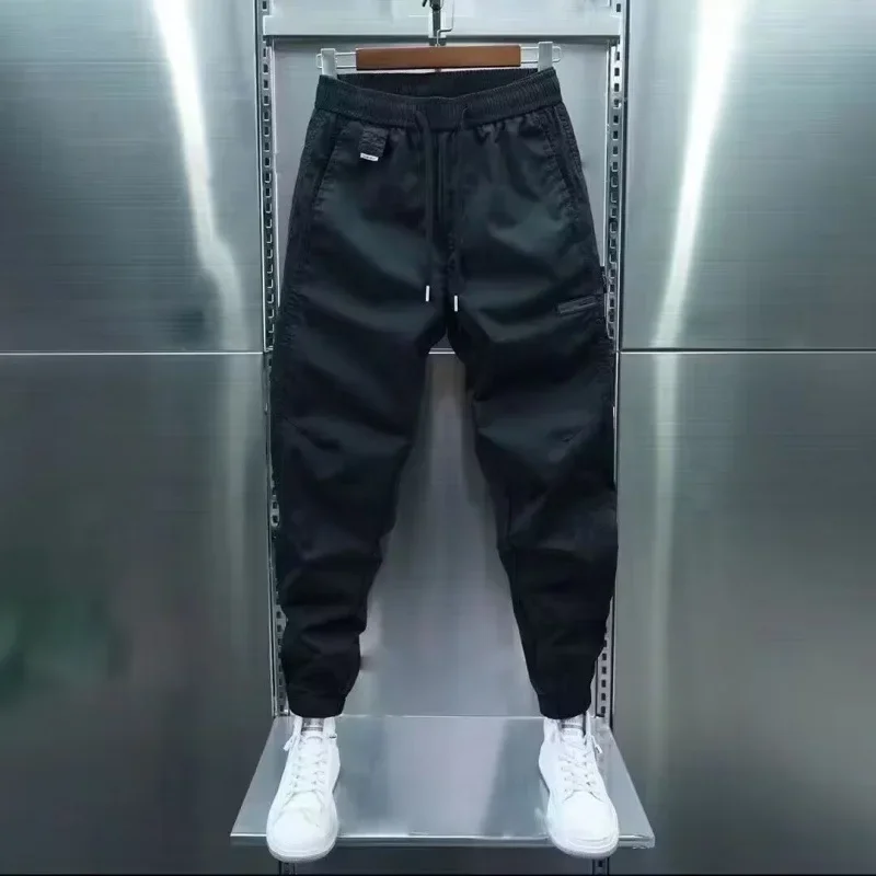 Trendy Casual Men's Pants 2023 Versatile Cropped Sweatpants Loose Fit Comfortable Spring Autumn Season - Image 3