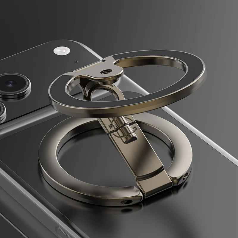 Magnetic Multifunctional Foldable Metal Phone Holder - Double-Sided and Universal Compatibility