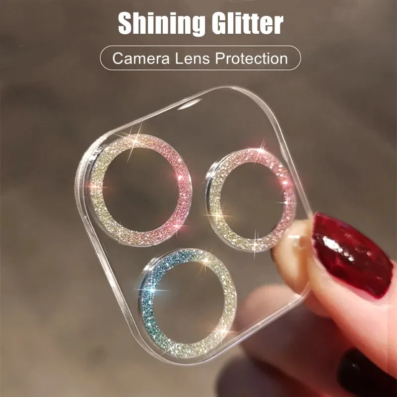 Glitter Diamond Camera Lens Protector Per Iphone 13 14 Pro Max 12 13 Mini Lens Vetro Protettivo Per Iphone 11 12 Pro Max Glass