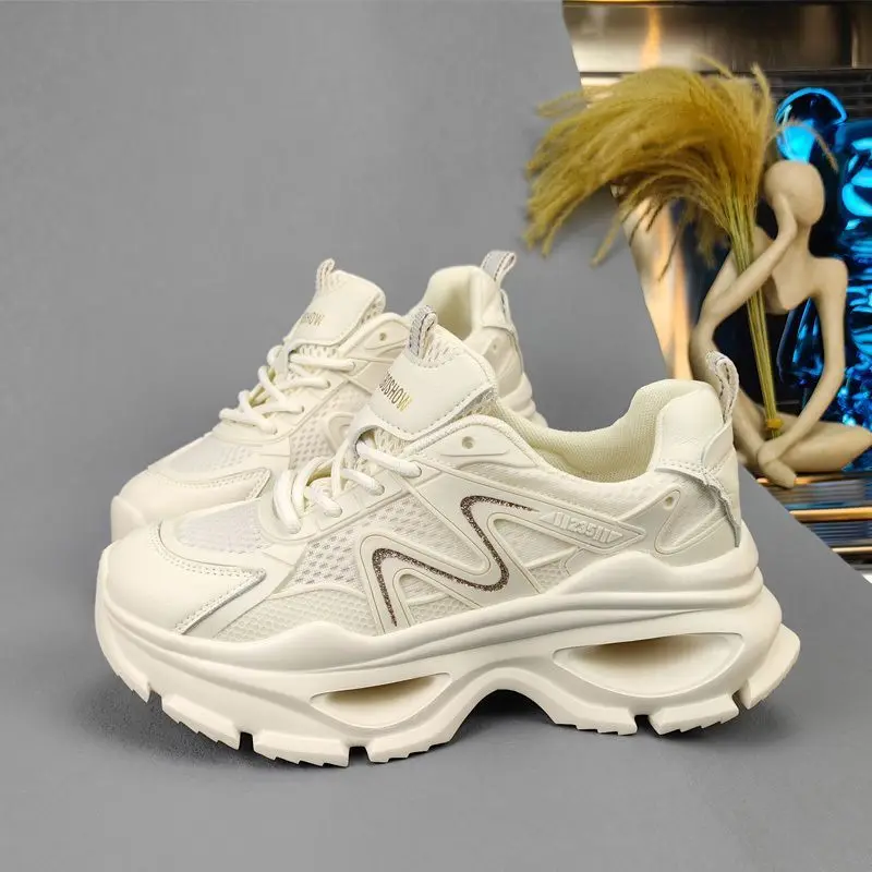 

Thick Bottom Popular Women's 2023 Autumn New Mesh Surface Sports Running Dad Shoes