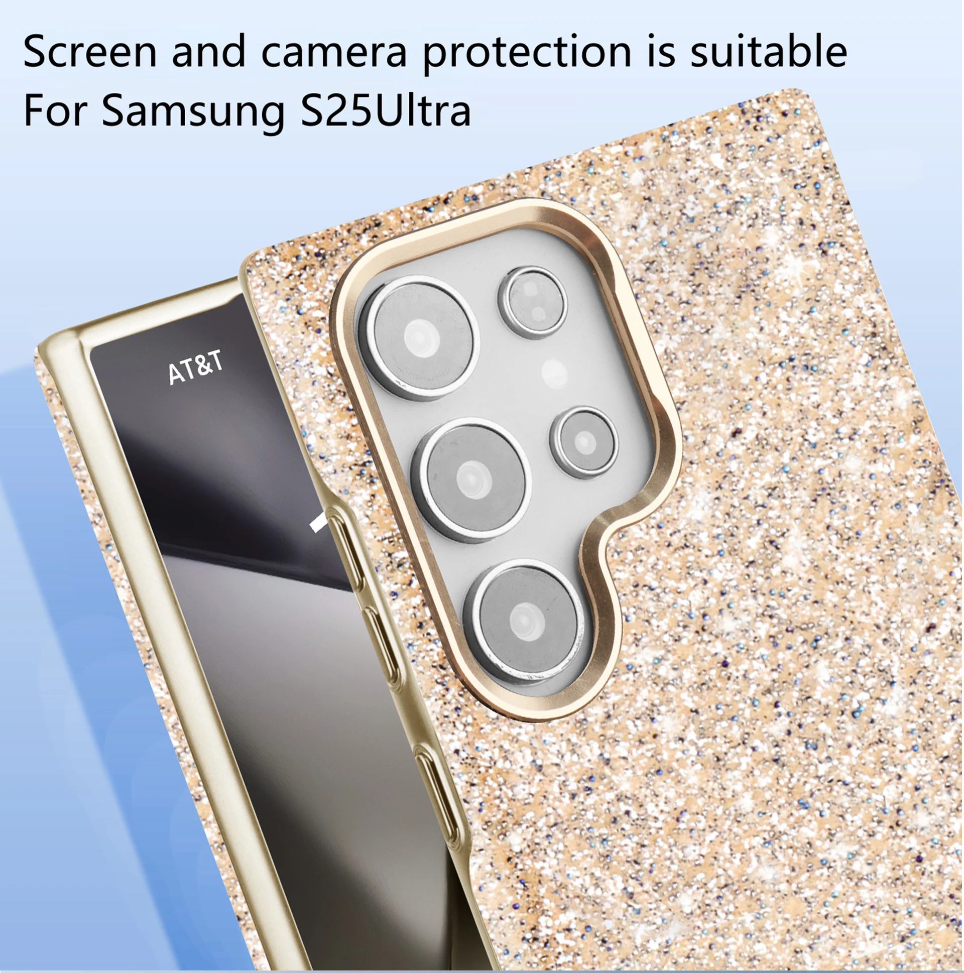 Magnetic Suction Ring Electroplated Anti-Drop Glitter Phone Case