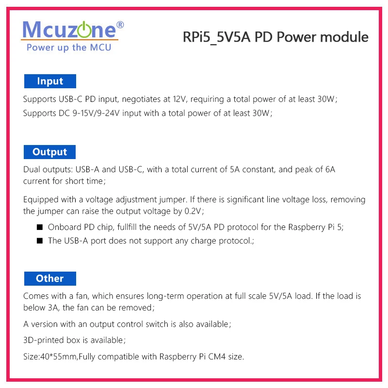 RPi5_5V5A ��� PD, ����� ���� 5_5V5A PD ���� ���, PD �Է� �� ���, 9-15V ���� ���� �Է�