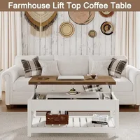 Lift Top Coffee Table,Multi-Function Convertible Coffee Table with Storage and Compartment,Coffee Table Converts to Dining Table 2