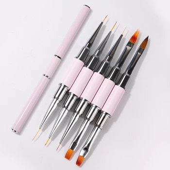 Pennello per nail art Fodera sottile professionale per pennelli per decorazione manicure Set Unghie Vernice francese Gel UV Strumenti per decorare acrilico