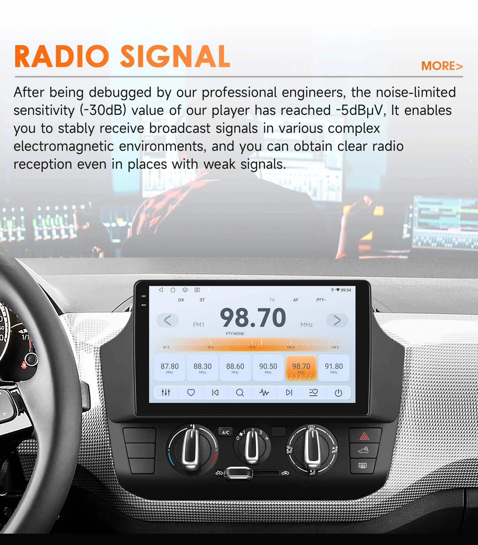9" Hizpo 2Din Android Auto Autoradio für Volkswagen UP 2017 - 2023 Manuelles A/C 4G BT Carplay GPS DSP RDS Snapdraogn 6115 360 ° CAM – Detail 18
