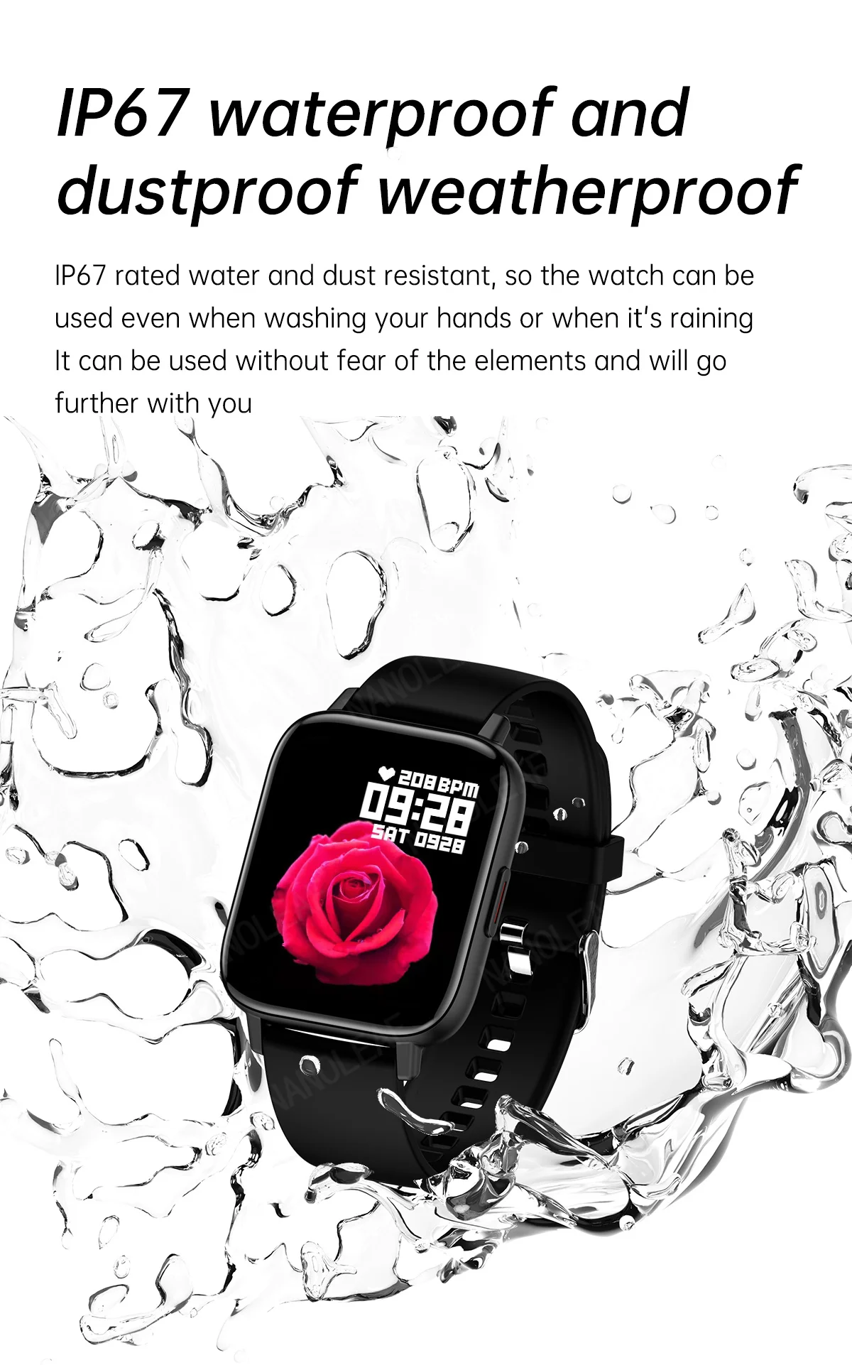 I20m Smart Watch Men Sports Count Sleep Monitoring Caller Id Wristwatches Ladies Heart Rate Blood Pressure Detection Bracelet